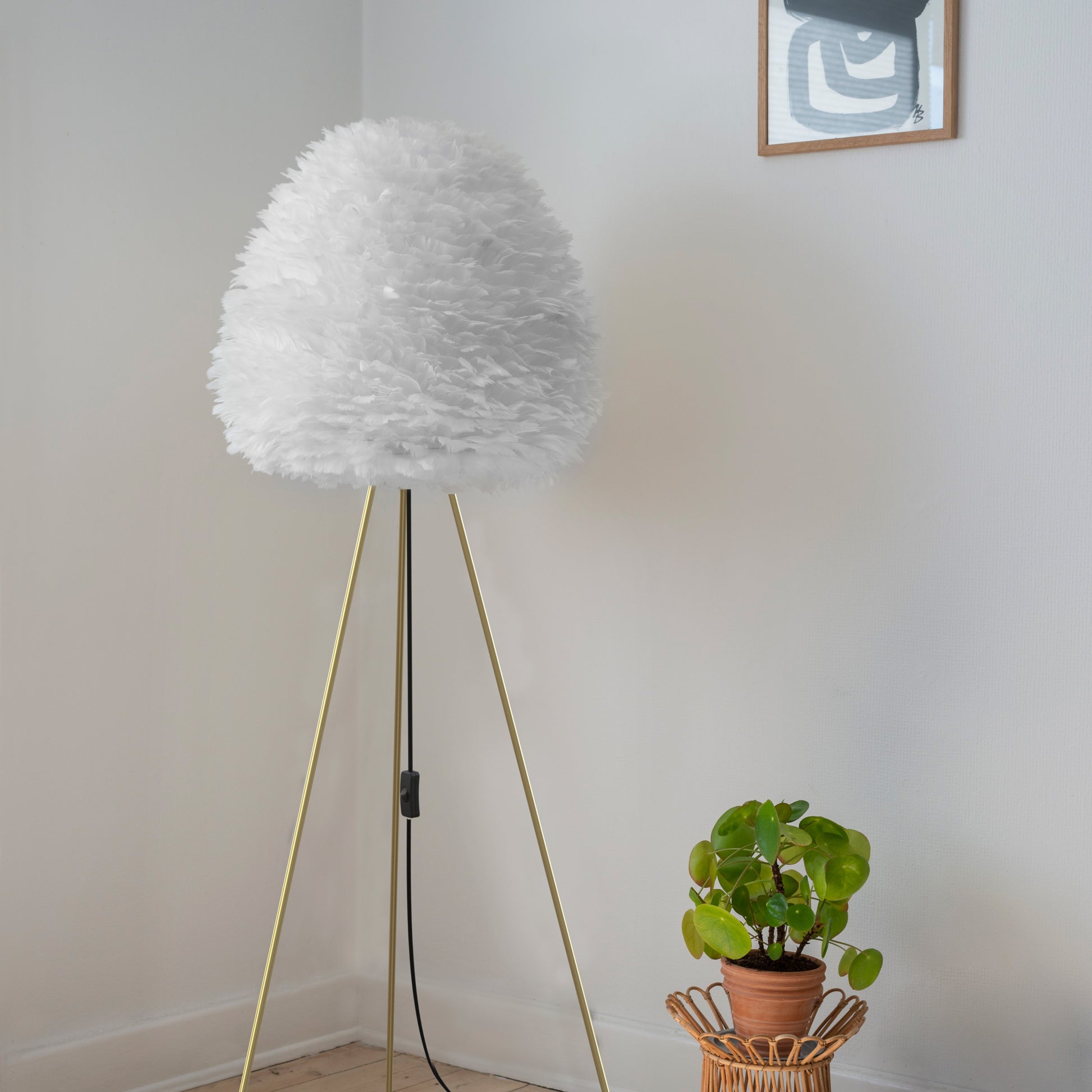 UMAGE Eos Evia Large White Replacement Shade — styled interior view 7