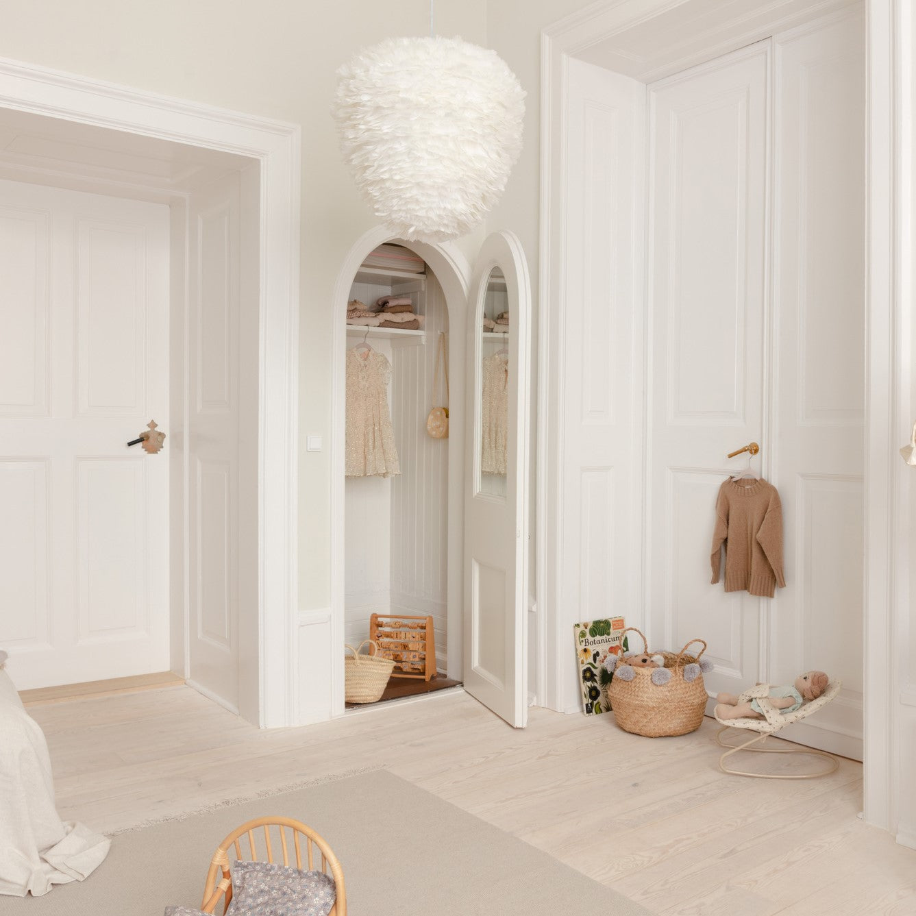 UMAGE Eos Evia Large White Replacement Shade — styled interior view 5