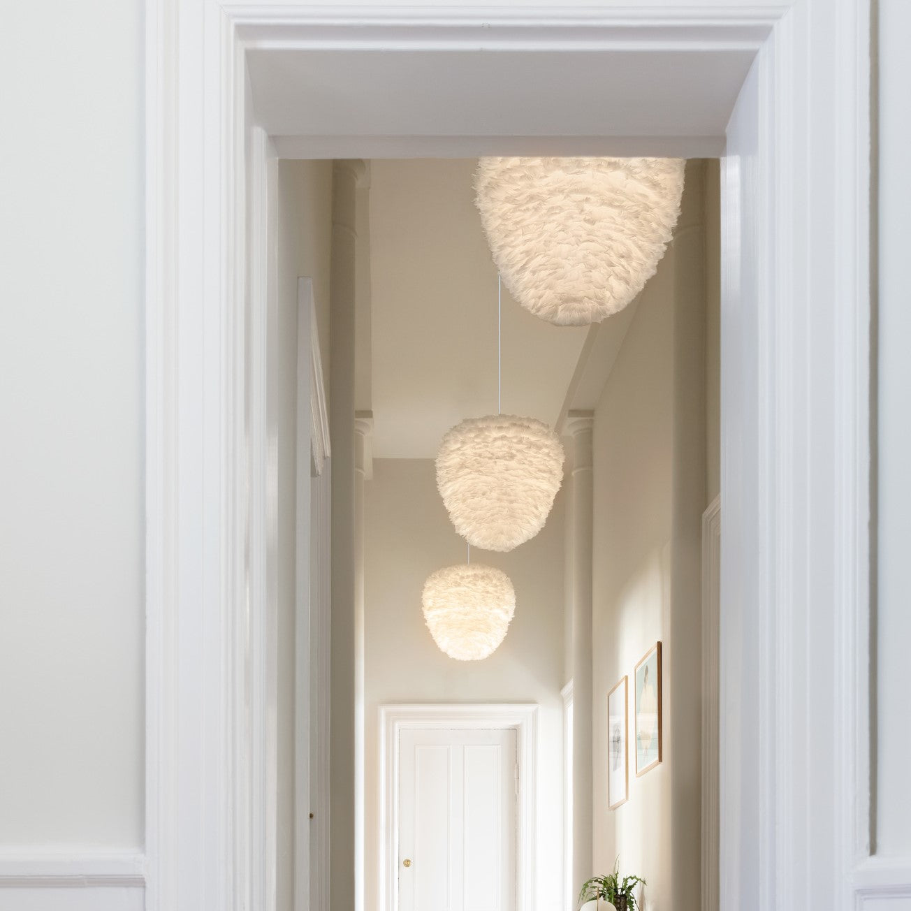 UMAGE Eos Evia Large White Replacement Shade — styled interior view 4