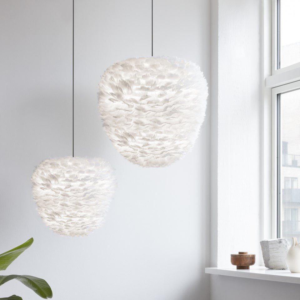 UMAGE Eos Evia Medium White Replacement Shade — styled interior view 4