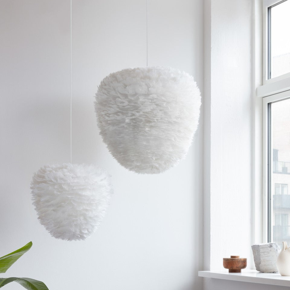 UMAGE Eos Evia Medium White Replacement Shade — styled interior view 3