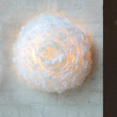 UMAGE Eos Up Medium Flushmount Ceiling or Wall Light — styled interior view 2