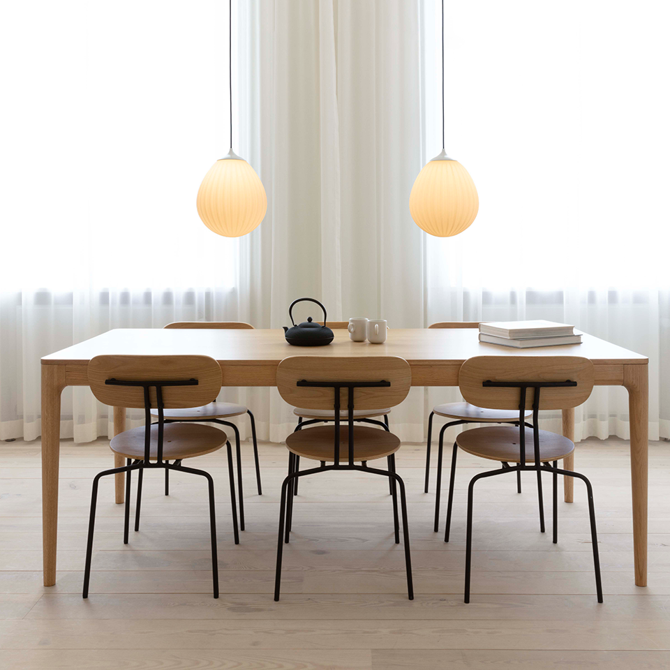 UMAGE Around The World Medium with Pendant Top Cover - White — styled interior view 4