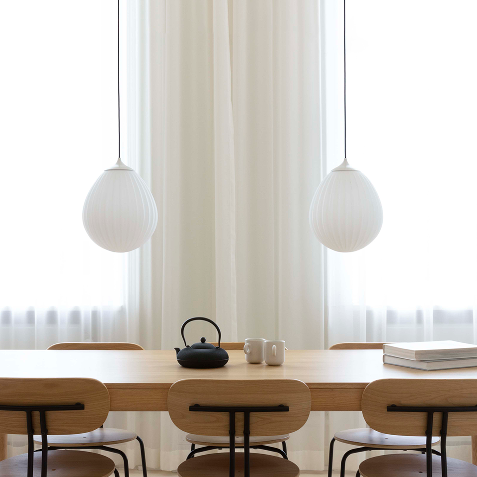UMAGE Around The World Medium with Pendant Top Cover - White — styled interior view