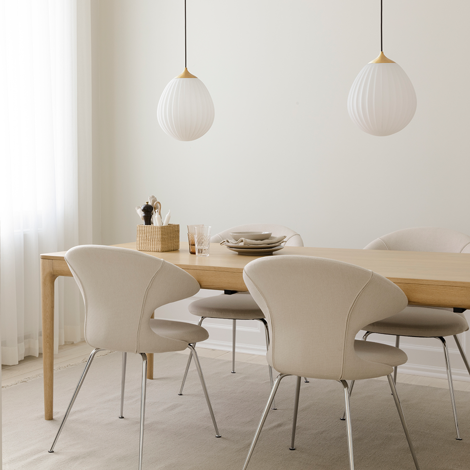 UMAGE Around The World Medium with Pendant Top Cover - Brushed Brass — styled interior view