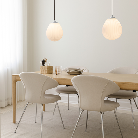 UMAGE Around The World Medium with Pendant Top Cover - Brushed Steel — styled interior view