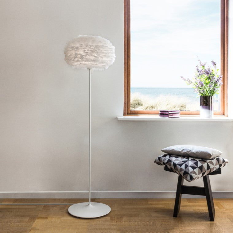 UMAGE Eos Medium White Replacement Shade — styled interior view 18