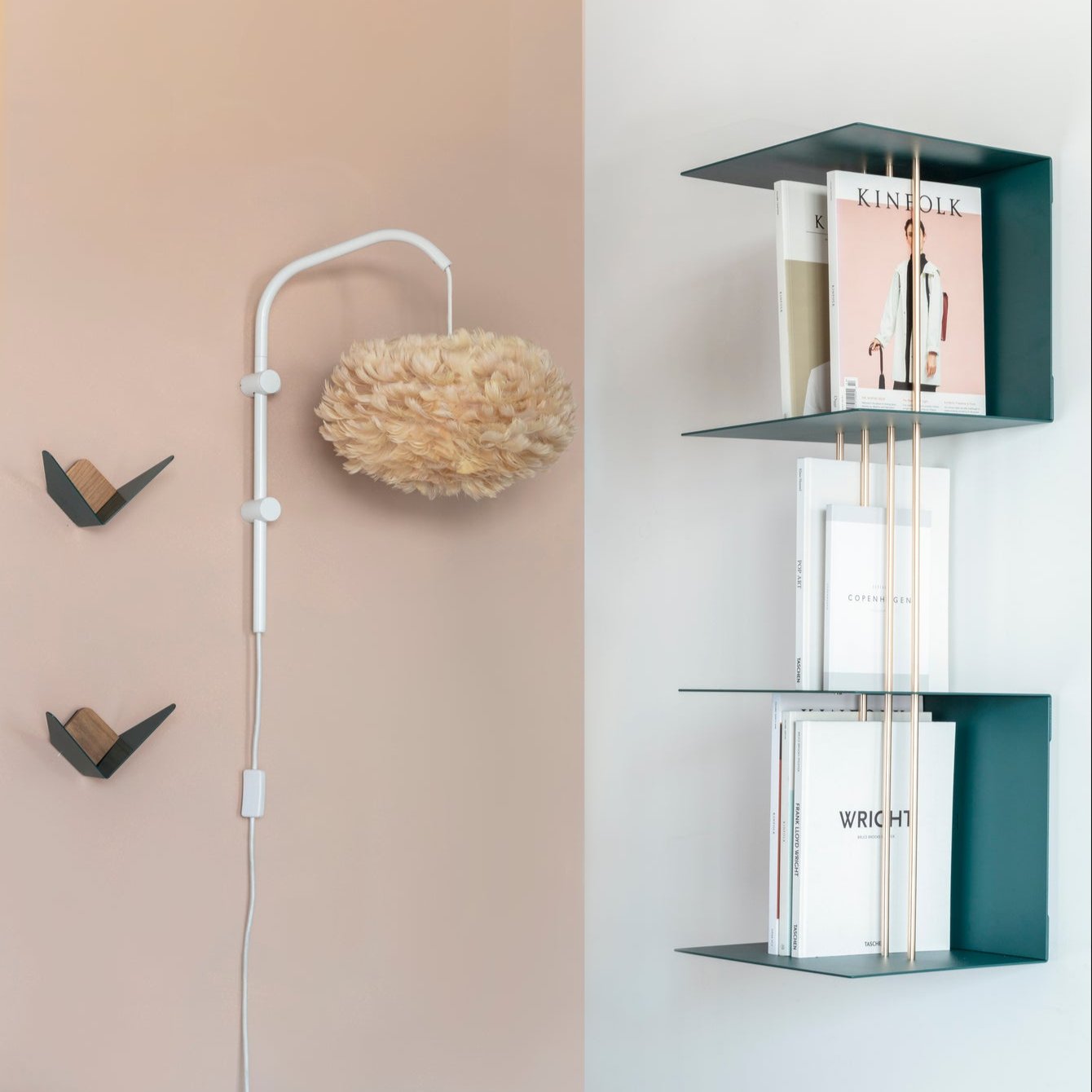 UMAGE Eos Mini Light Brown Replacement Shade — styled interior view 11