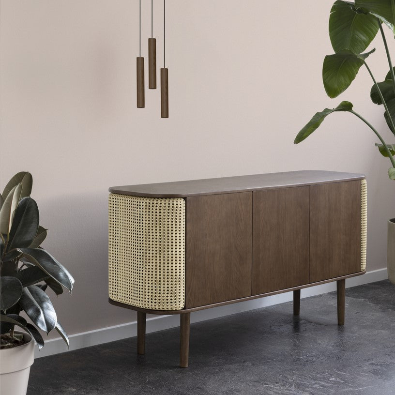UMAGE Chimes Cluster 3 Dark Oak - US — styled interior view