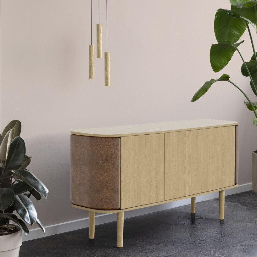 UMAGE Chimes Cluster 3 Oak - US — styled interior view 4