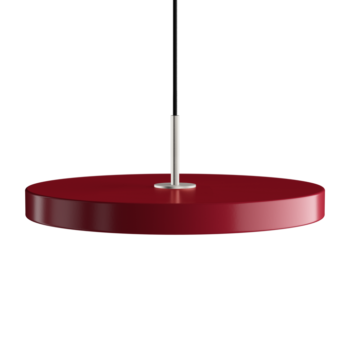 UMAGE Asteria LED Pendant in Ruby Red with Steel Connector