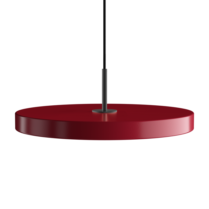 UMAGE Asteria LED Pendant in Ruby Red with Black Connector