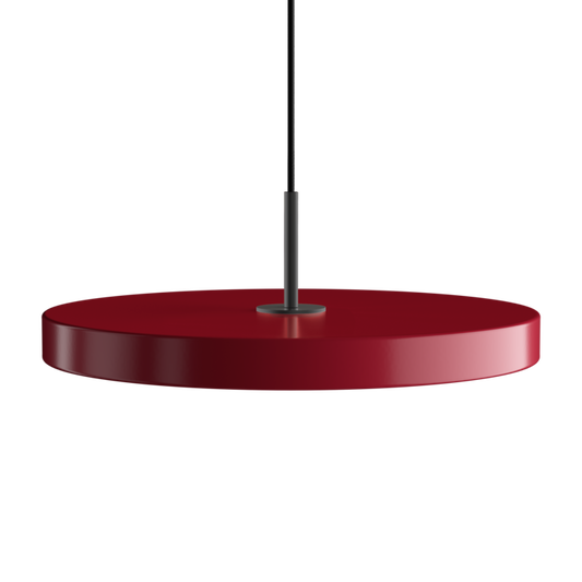 UMAGE Asteria LED Pendant in Ruby Red with Black Connector