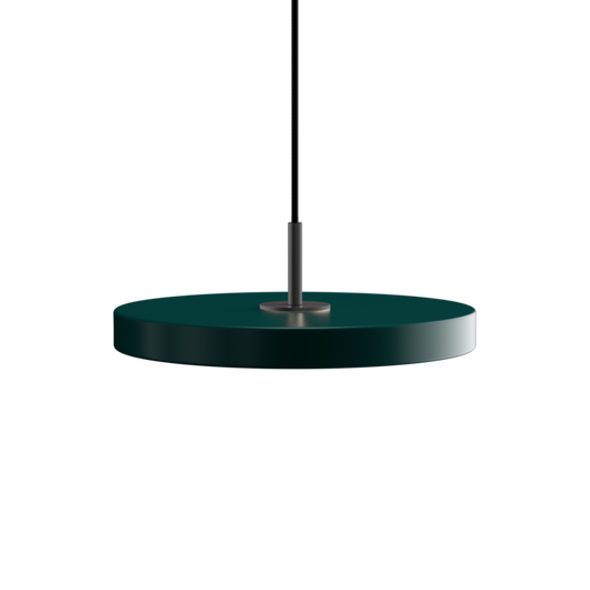 UMAGE Asteria Mini LED Pendant in Forest Green with Black Connector