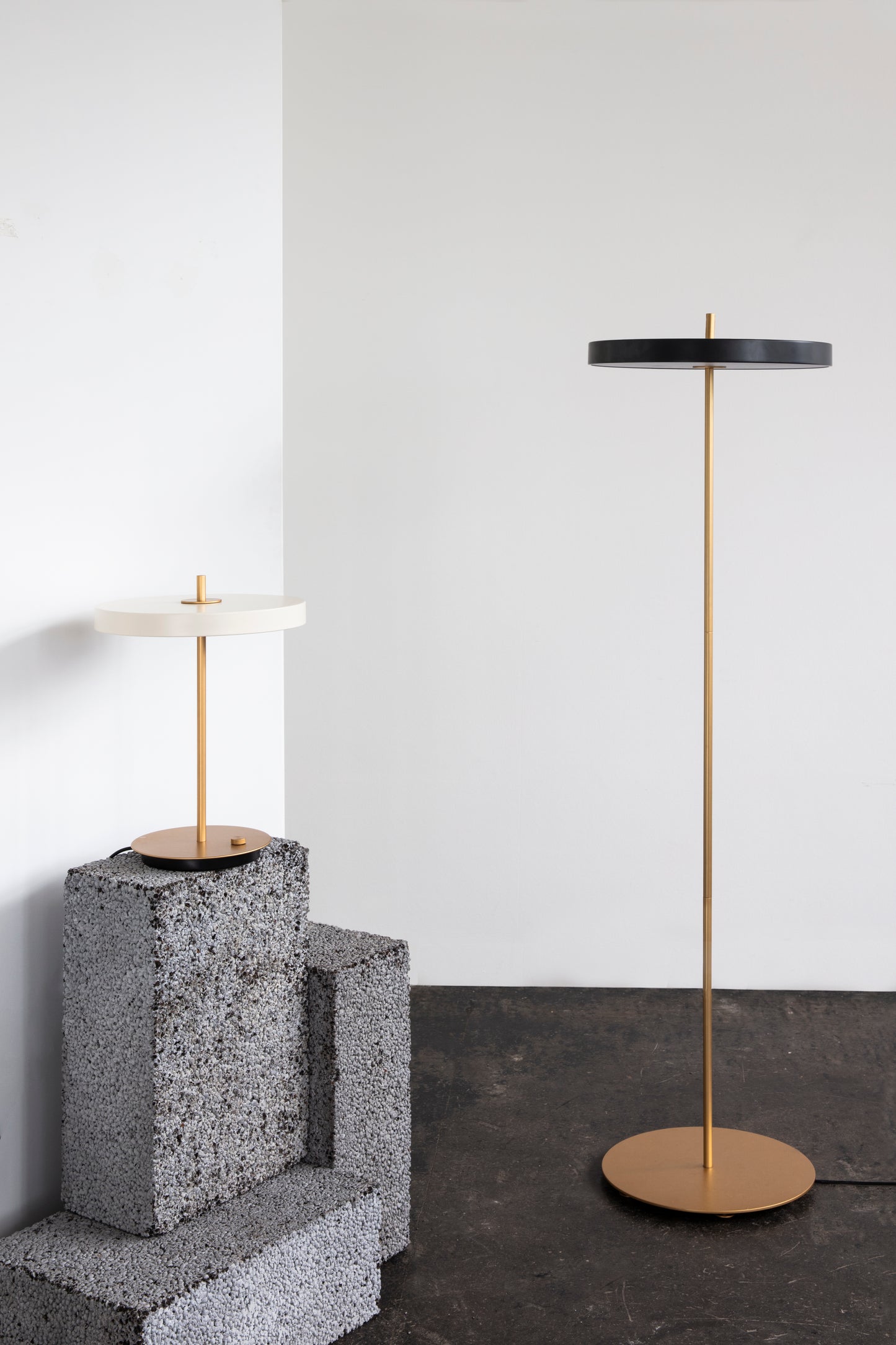 UMAGE Asteria LED Table Lamp in Pearl White — styled interior view 2