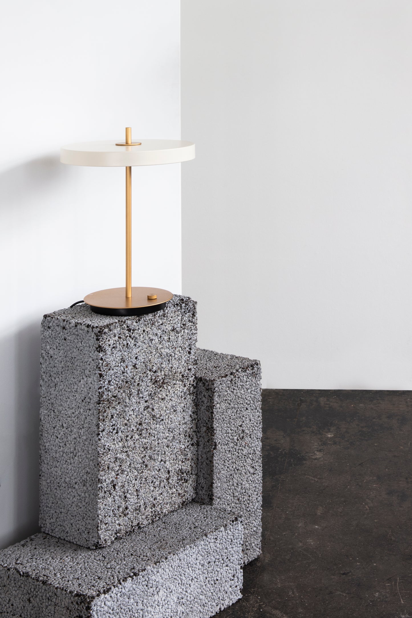 UMAGE Asteria LED Table Lamp in Pearl White — styled interior view 3