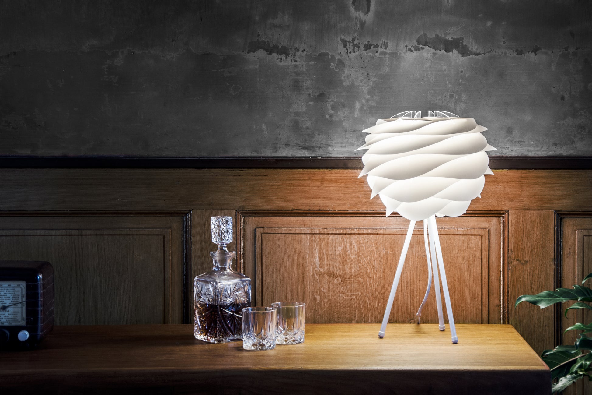 UMAGE Carmina Mini White Replacement Shade — styled interior view 6