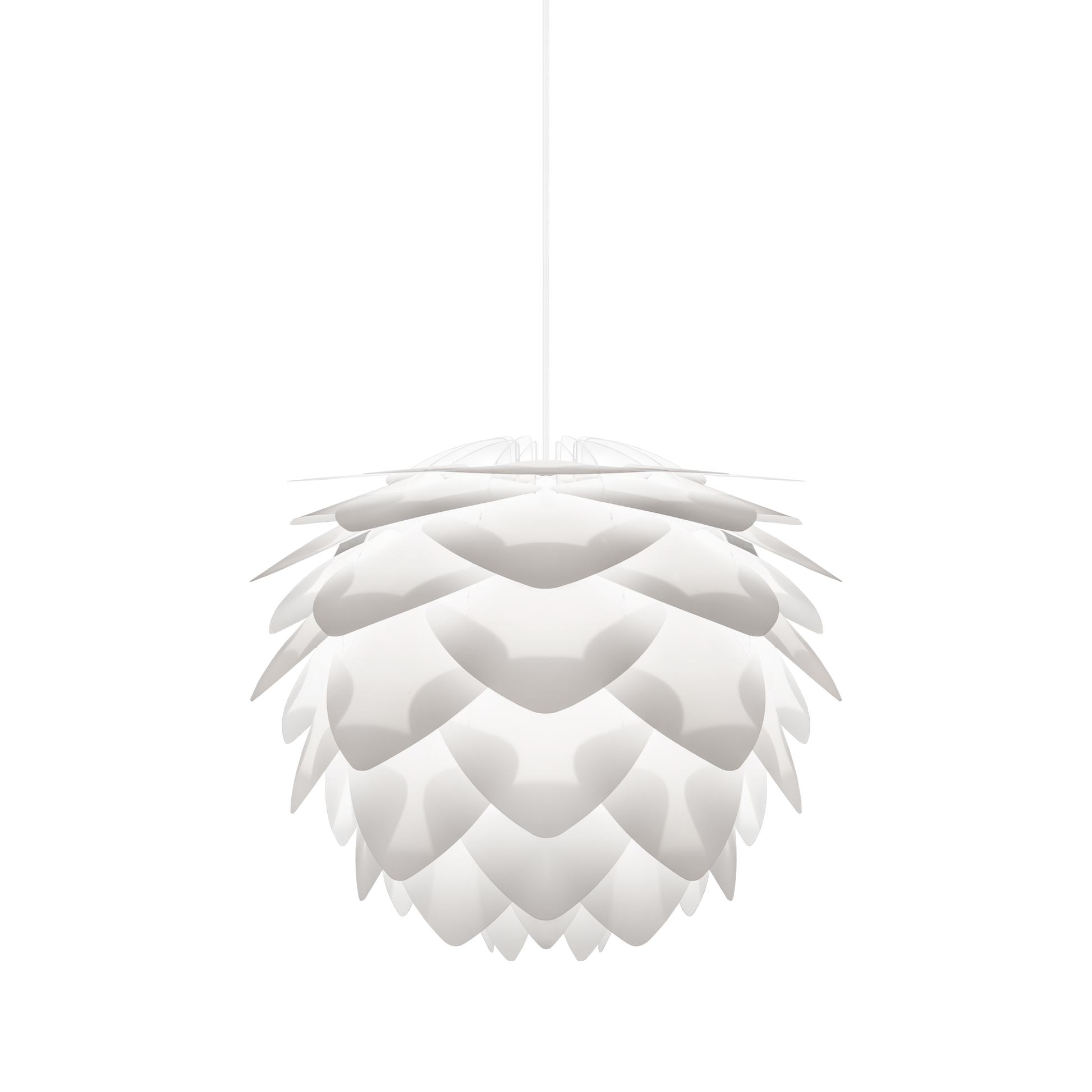UMAGE Silvia White Medium Plug-In Pendant with White Cord