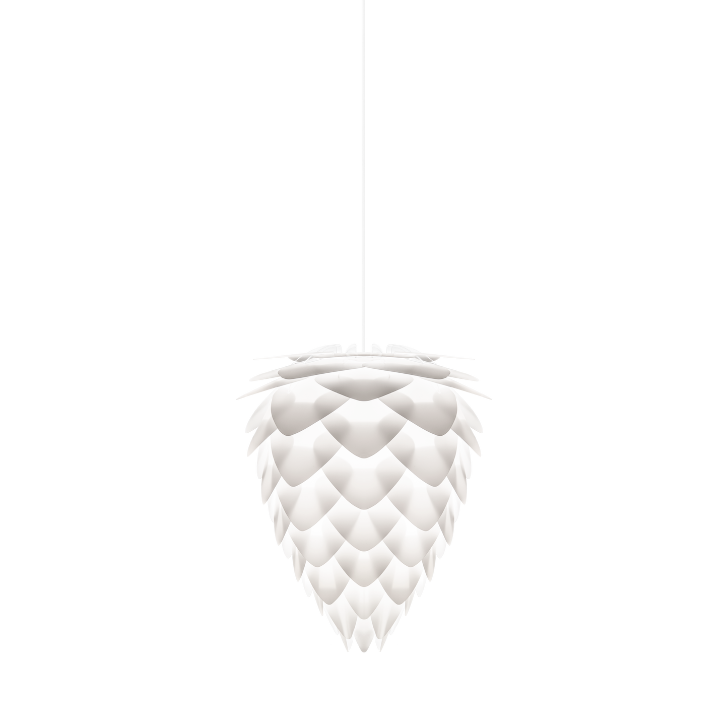 UMAGE Conia White Medium Plug-In Pendant with White Cord