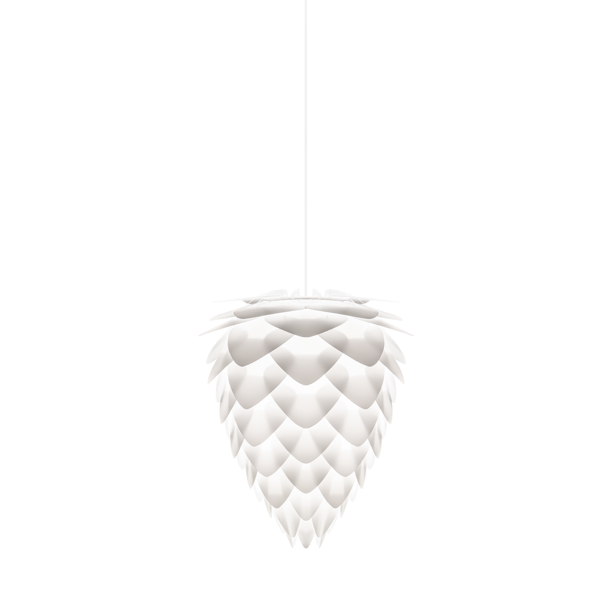 UMAGE Conia White Medium Plug-In Pendant with White Cord