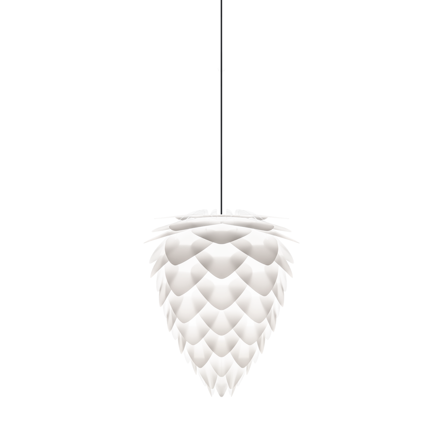 UMAGE Conia White Medium Plug-In Pendant with Black Cord