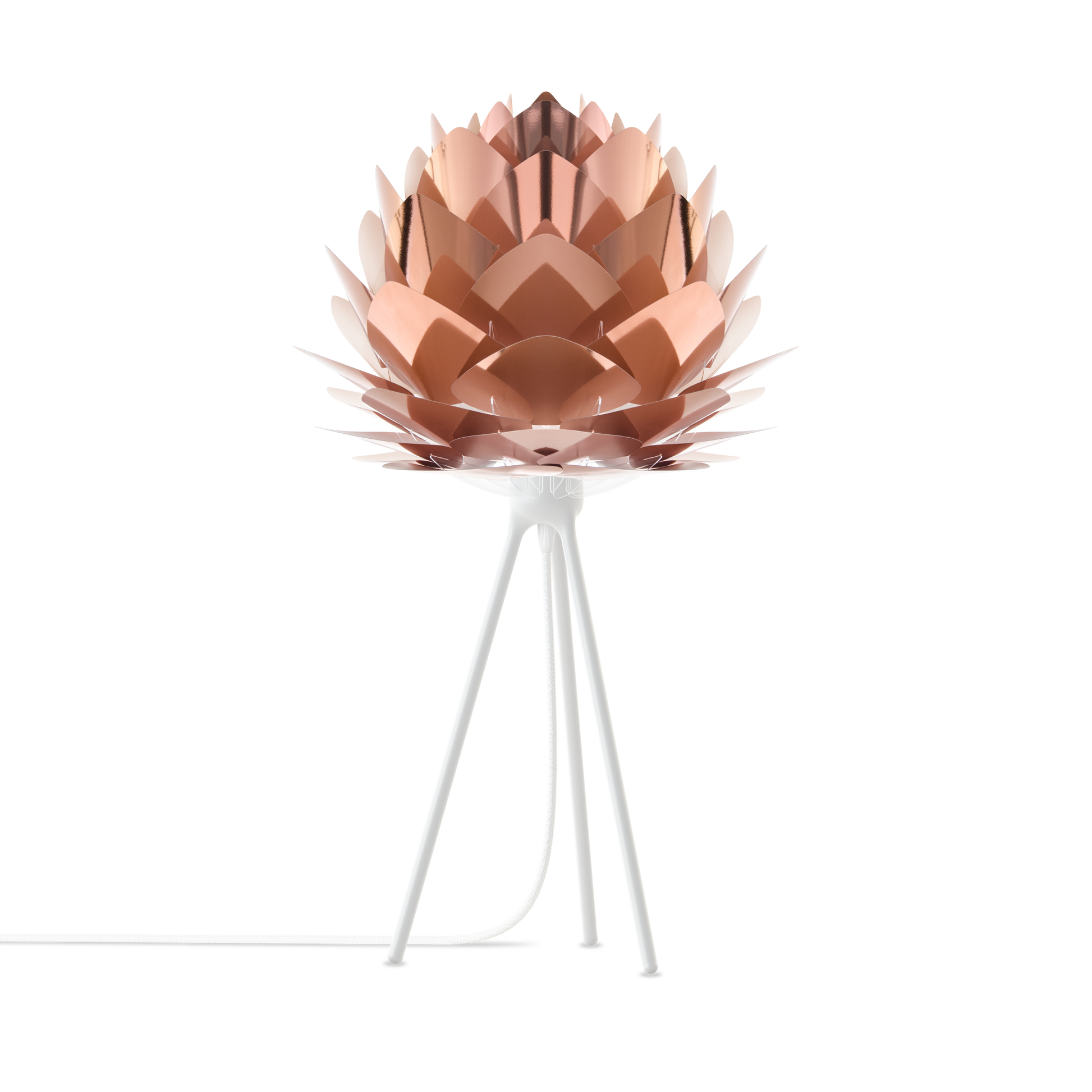 UMAGE Silvia Copper 19" Table Lamp with White Base