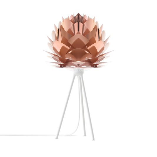 UMAGE Silvia Copper 19" Table Lamp with White Base