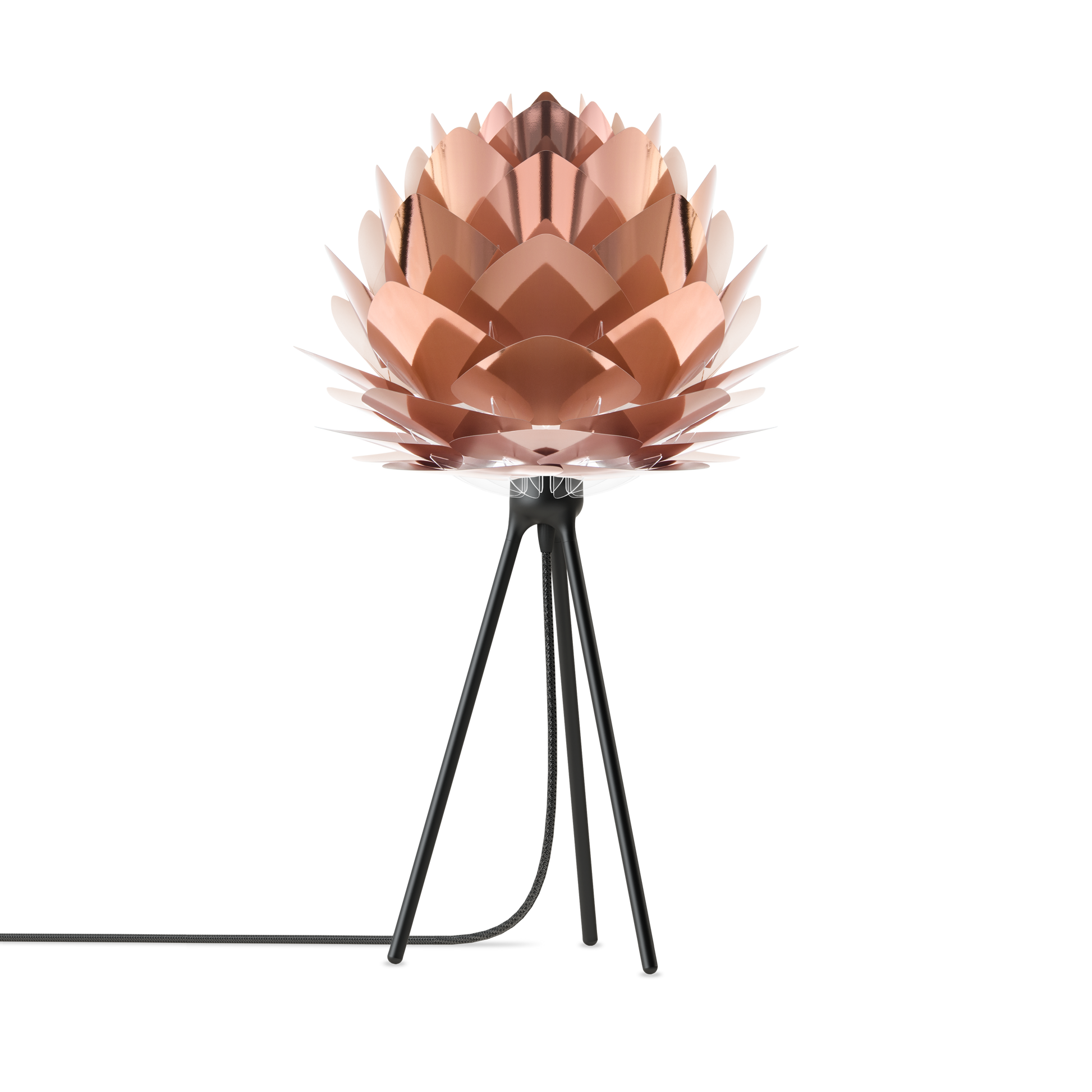 UMAGE Silvia Copper 19" Table Lamp with Black Base