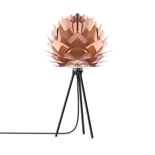 UMAGE Silvia Copper 19" Table Lamp with Black Base