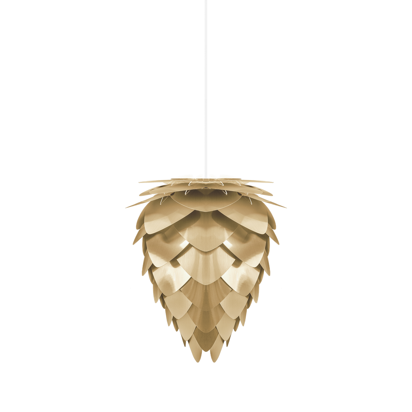UMAGE Conia Brass Mini Plug-In Pendant with White Cord