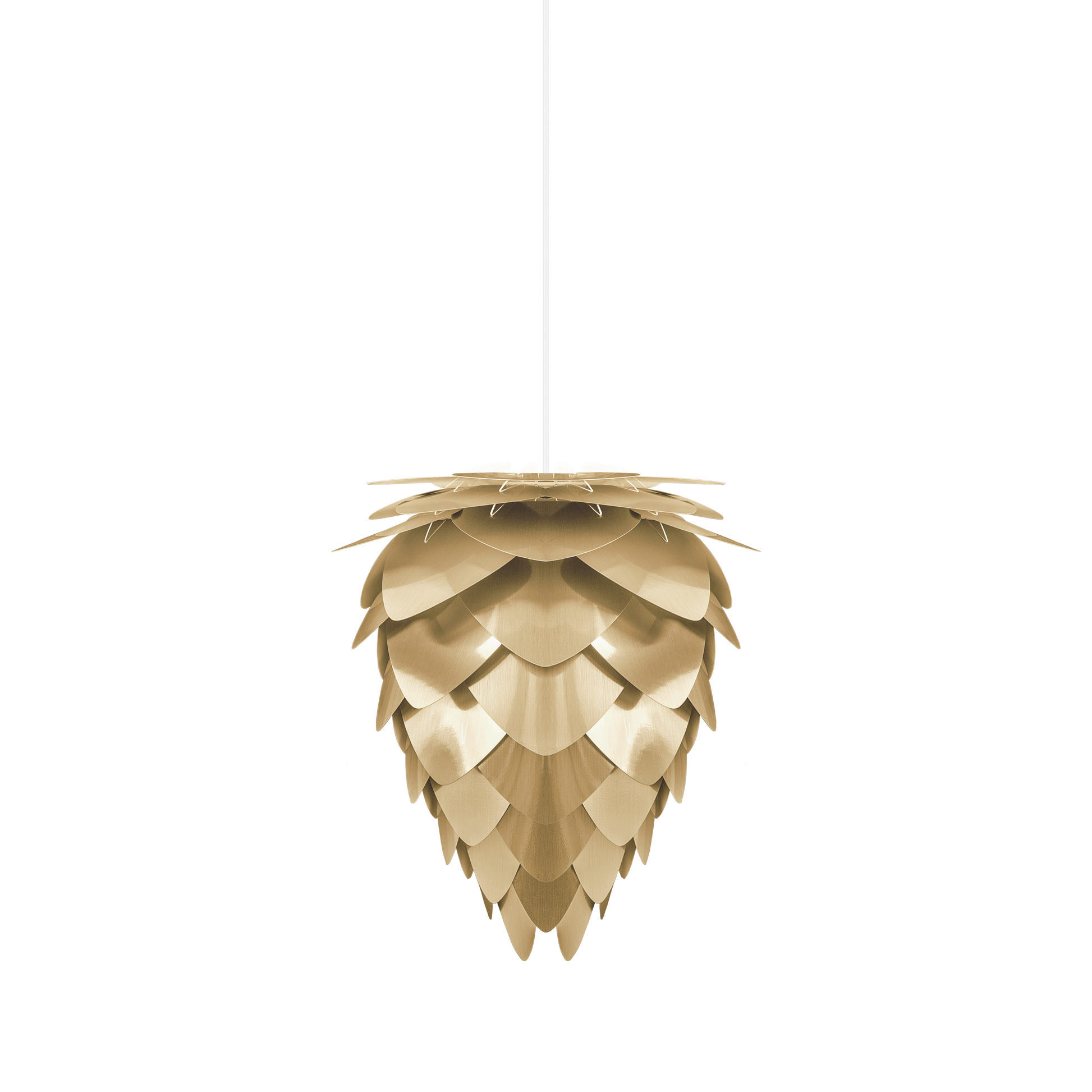 UMAGE Conia Brass Mini Plug-In Pendant with White Cord