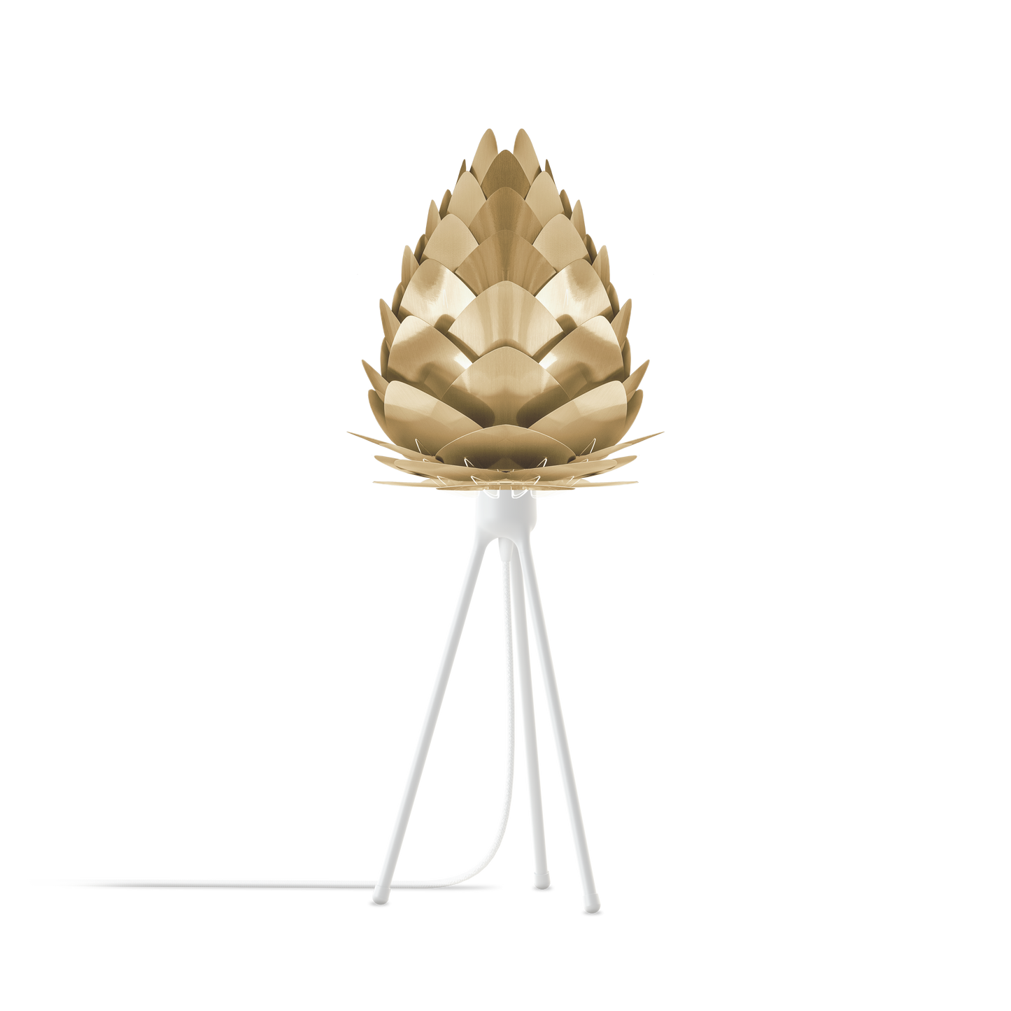 UMAGE Conia Brass 27" Table Lamp with White Base