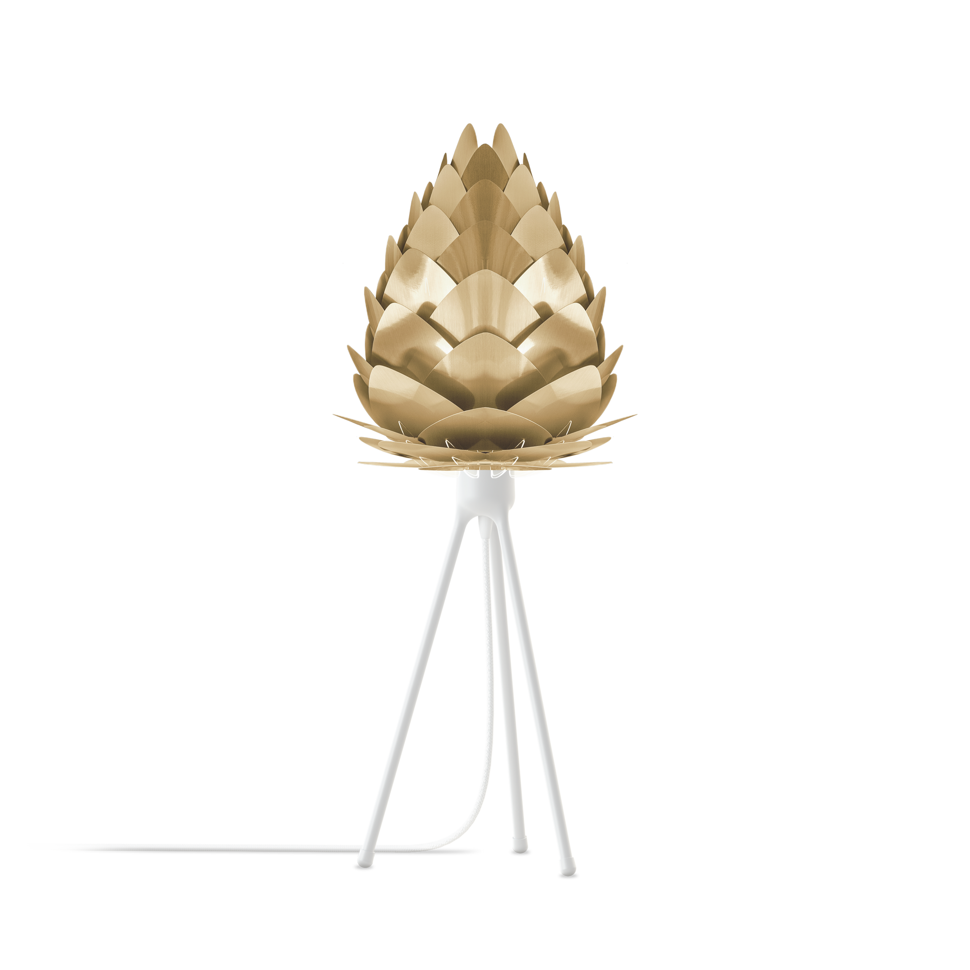 UMAGE Conia Brass 27" Table Lamp with White Base