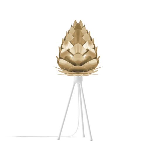 UMAGE Conia Brass 27" Table Lamp with White Base
