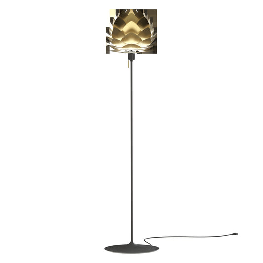 UMAGE Aluvia Mini Brushed Brass with Santé floor Black Base
