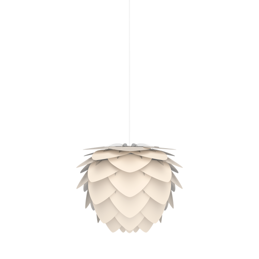 UMAGE Aluvia Medium Plug-In Pendant in Pearl White with White Cord