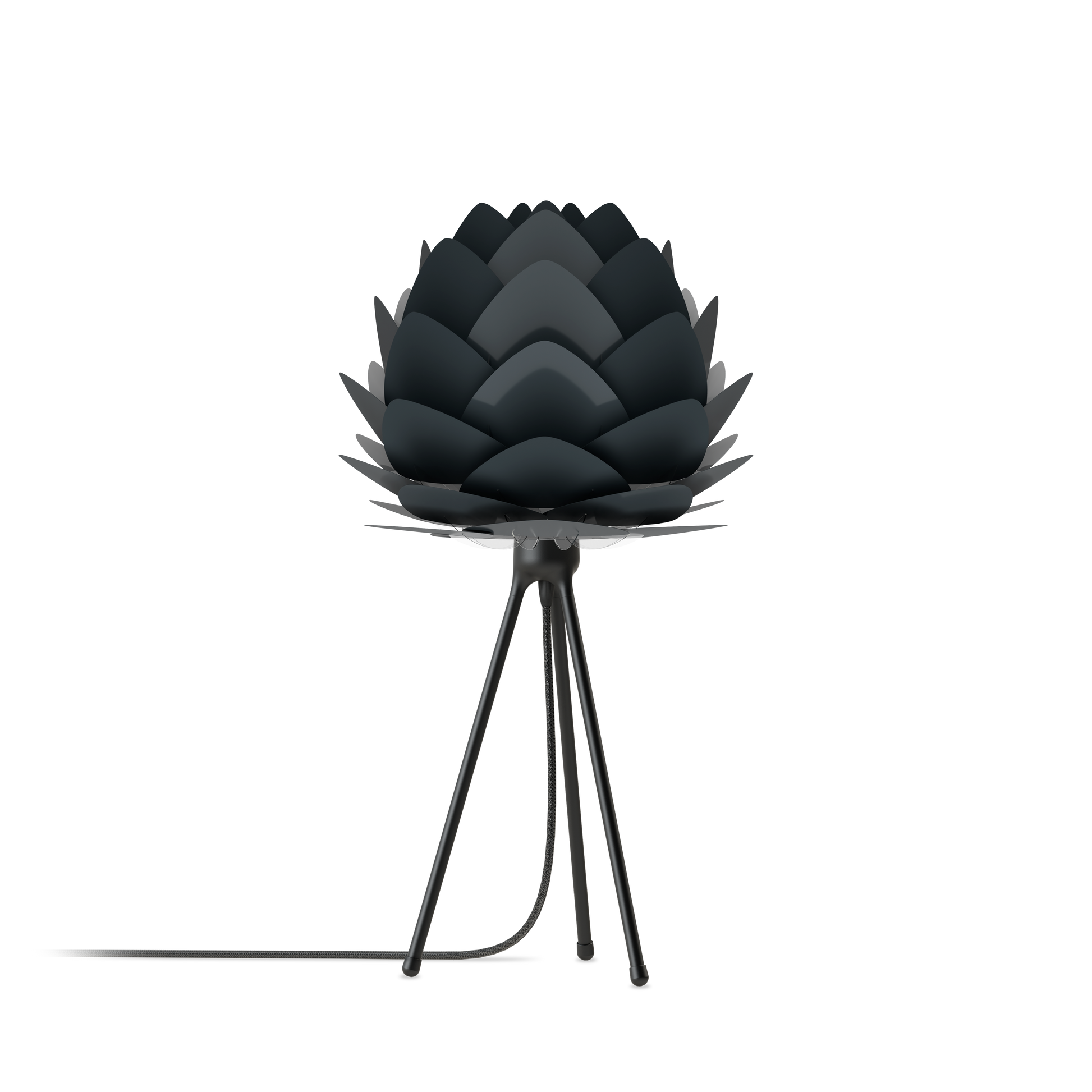 UMAGE Aluvia Tripod Table Lamp in Anthracite Grey with Black Base