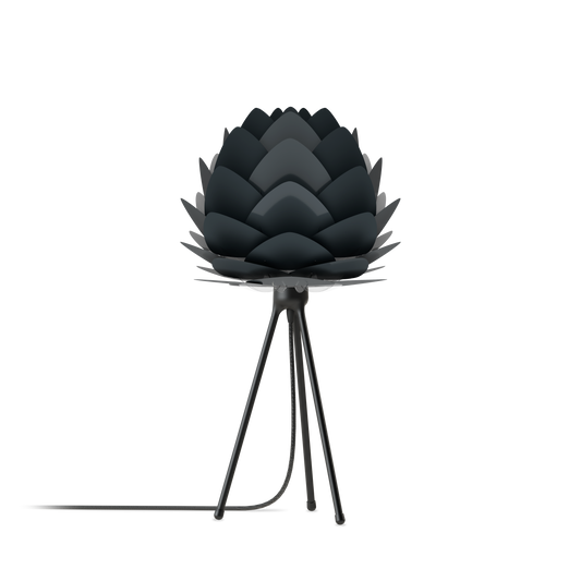 UMAGE Aluvia Tripod Table Lamp in Anthracite Grey with Black Base