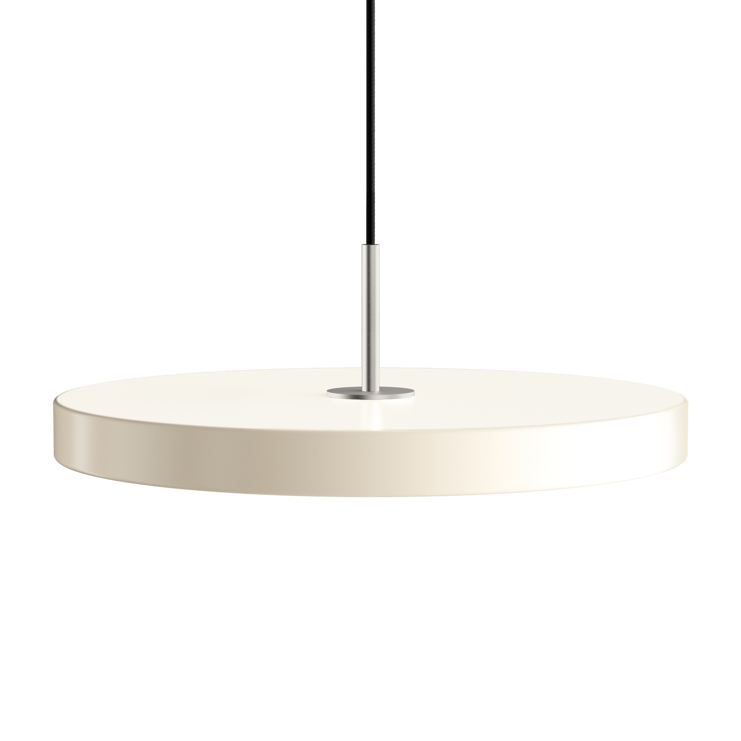 UMAGE Asteria LED Pendant in Pearl White with Steel Connector