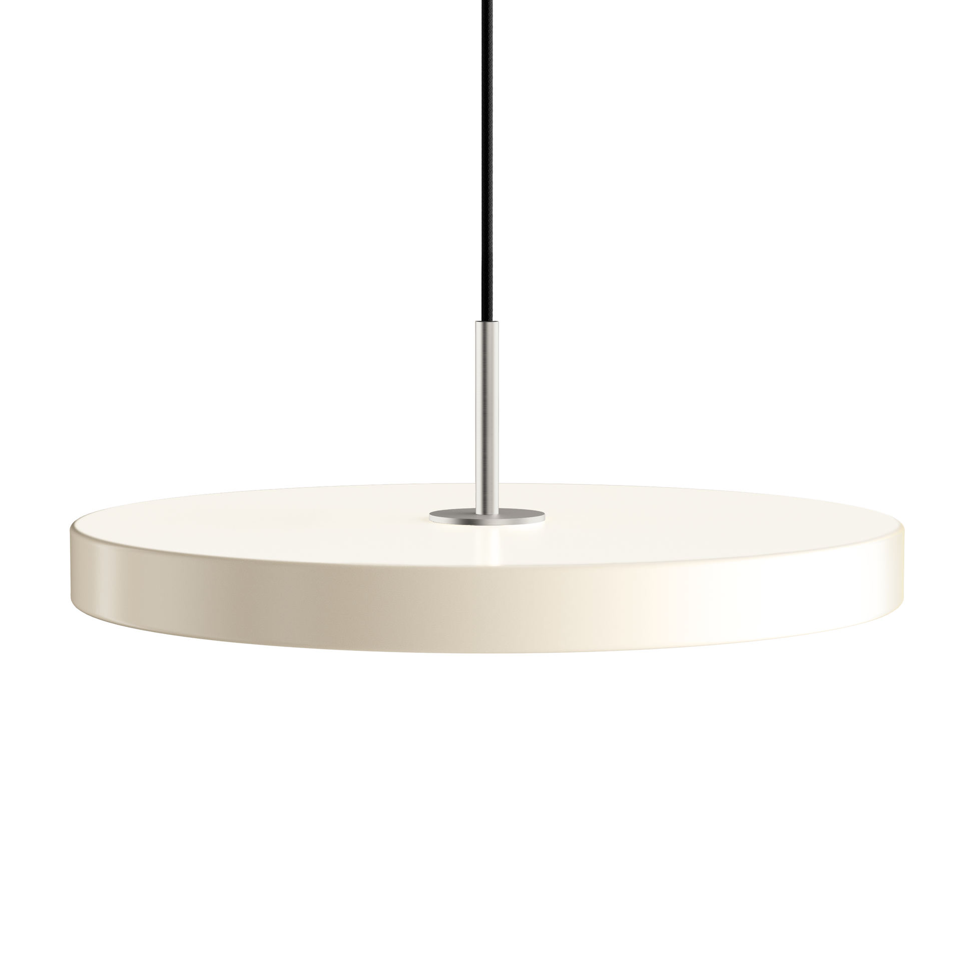 UMAGE Asteria LED Pendant in Pearl White with Steel Connector