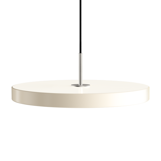 UMAGE Asteria LED Pendant in Pearl White with Steel Connector