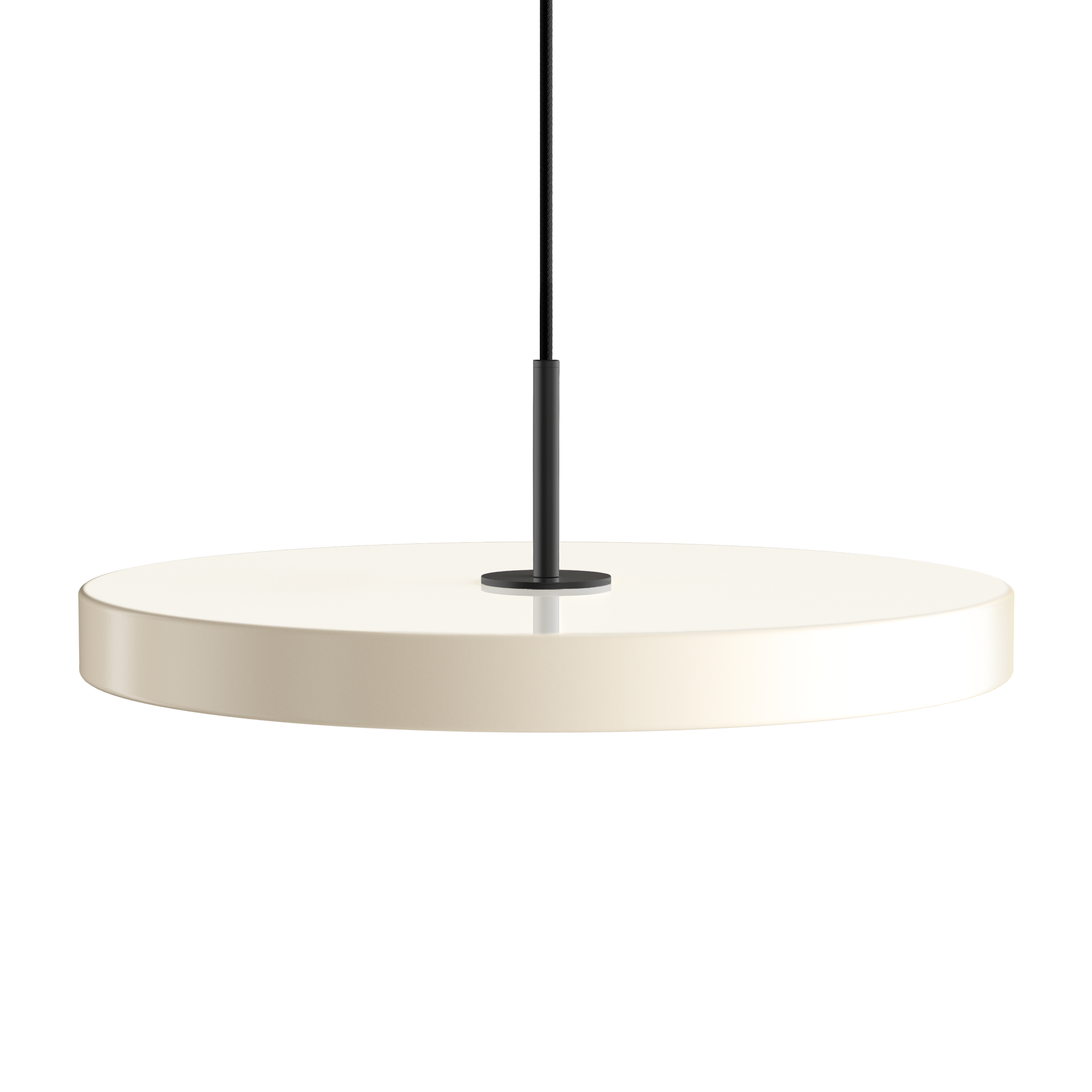UMAGE Asteria LED Pendant in Pearl White with Black Connector