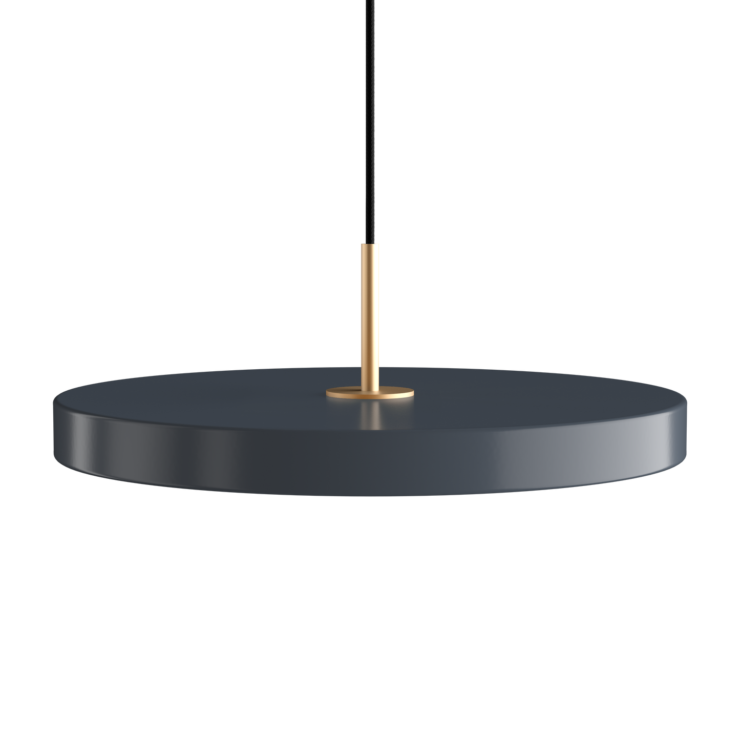 UMAGE Asteria LED Pendant in Anthracite Grey with Brass Connector