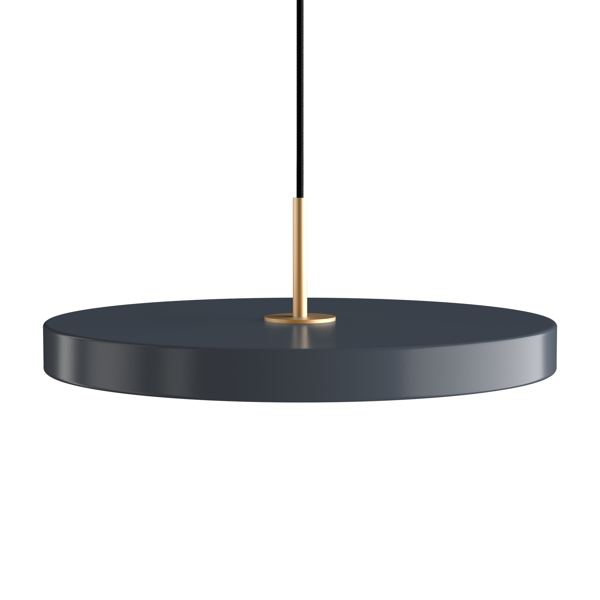 UMAGE Asteria LED Pendant in Anthracite Grey with Brass Connector