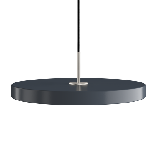UMAGE Asteria LED Pendant in Anthracite with Steel Connector