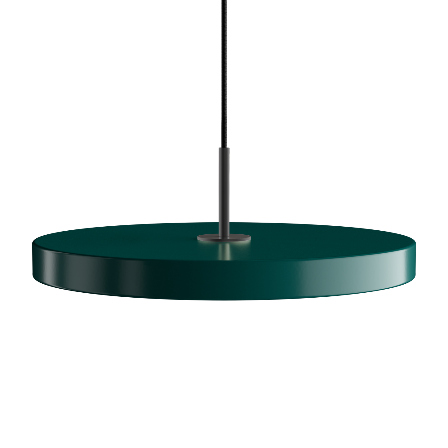 UMAGE Asteria LED Pendant in Forest Green with Black Connector
