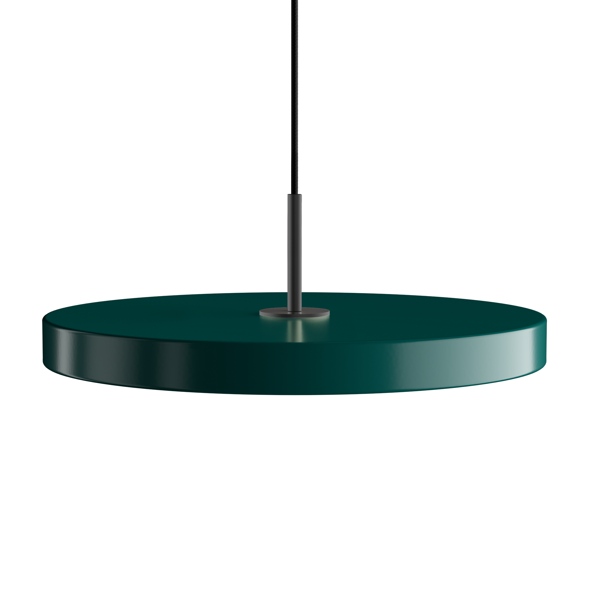 UMAGE Asteria LED Pendant in Forest Green with Black Connector