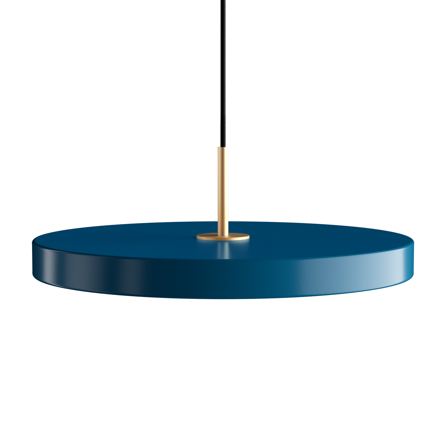 UMAGE Asteria LED Pendant in Petrol Blue with Brass Connector
