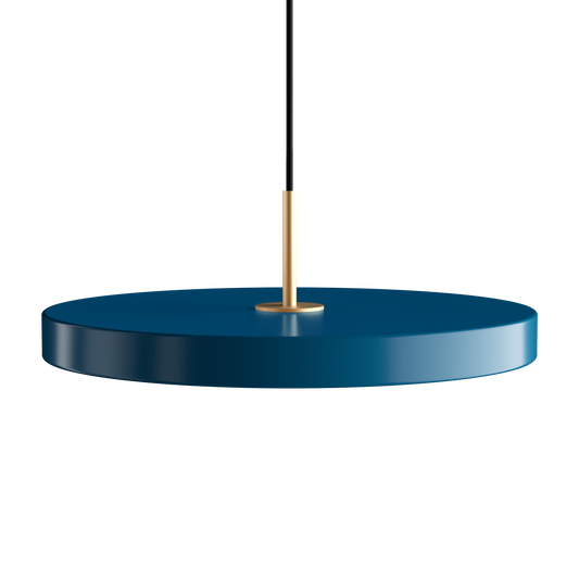 UMAGE Asteria LED Pendant in Petrol Blue with Brass Connector