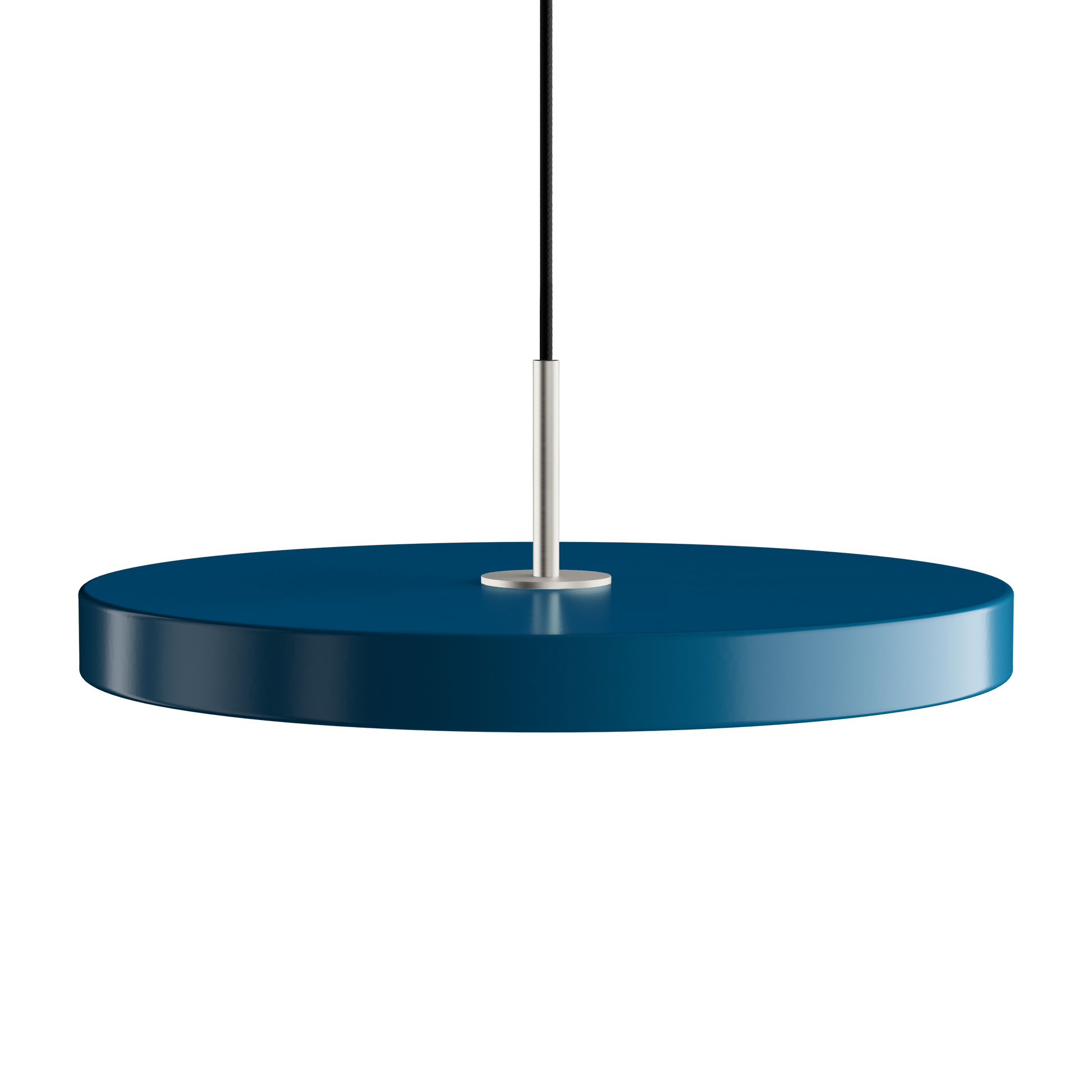 UMAGE Asteria LED Pendant in Petrol Blue with Steel Connector